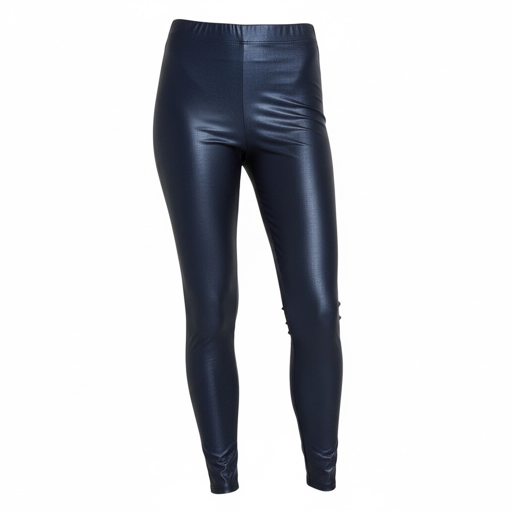 SIMPLY SOUTHERN COLLECTION Faux Leather Stretch Leggings Black in Size Medium